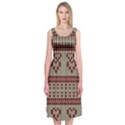 Stitched Seamless Pattern With Silhouette Of Heart Midi Sleeveless Dress View1