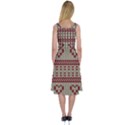 Stitched Seamless Pattern With Silhouette Of Heart Midi Sleeveless Dress View2