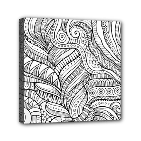 Zentangle Art Patterns Mini Canvas 6  X 6 