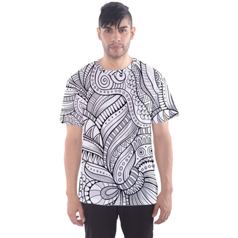 Zentangle Art Patterns Men s Sport Mesh Tee by Amaryn4rt