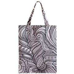 Zentangle Art Patterns Zipper Classic Tote Bag