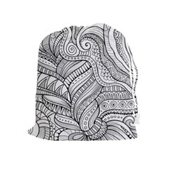 Zentangle Art Patterns Drawstring Pouches (extra Large)