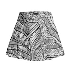 Zentangle Art Patterns Mini Flare Skirt