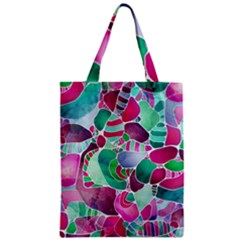 Frosted Sea Glass Zipper Classic Tote Bag