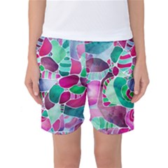 Frosted Sea Glass Women s Basketball Shorts