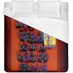 Big Red Sun Walin 72 Duvet Cover (king Size) by MRTACPANS