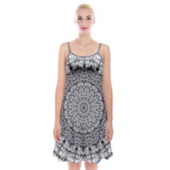 Mandala Boho Inspired Hippy Hippie Design Spaghetti Strap Velvet Dress