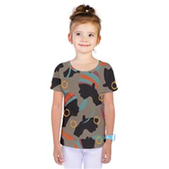 African Women Ethnic Pattern Kids  One Piece Tee