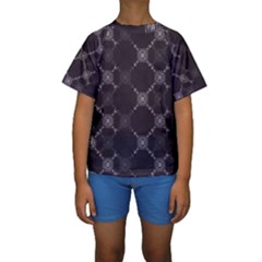 Abstract Seamless Pattern Kids  Short Sleeve Swimwear