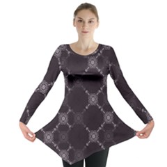 Abstract Seamless Pattern Long Sleeve Tunic 