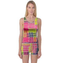 Abstract Pattern One Piece Boyleg Swimsuit by Simbadda