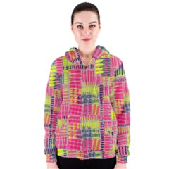 Abstract Pattern Women s Zipper Hoodie by Simbadda