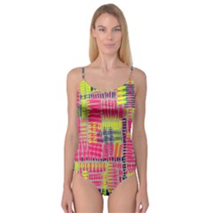 Abstract Pattern Camisole Leotard 