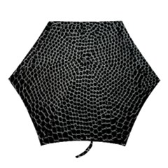 Black White Crocodile Background Mini Folding Umbrellas