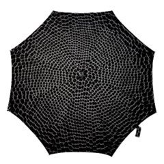 Black White Crocodile Background Hook Handle Umbrellas (Small)