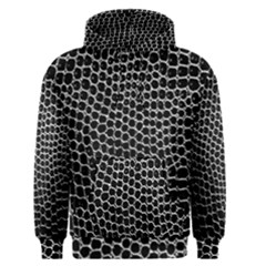 Black White Crocodile Background Men s Pullover Hoodie