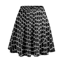 Black White Crocodile Background High Waist Skirt