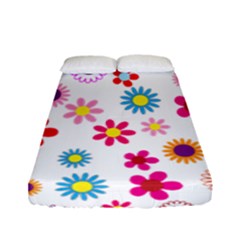 Colorful Floral Flowers Pattern Fitted Sheet (full/ Double Size)