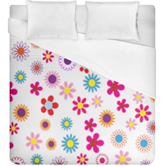 Colorful Floral Flowers Pattern Duvet Cover (king Size)