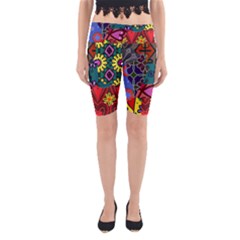 Patchwork Collage Yoga Cropped Leggings