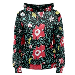 Vintage Floral Wallpaper Background Women s Pullover Hoodie by Simbadda