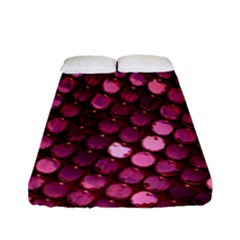 Red Circular Pattern Background Fitted Sheet (full/ Double Size)