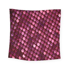 Red Circular Pattern Background Square Tapestry (small) by Simbadda