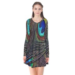 Peacock Feathers Flare Dress