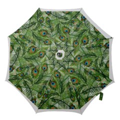 Peacock Feathers Pattern Hook Handle Umbrellas (small) by Simbadda