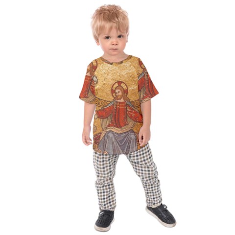 Gold Jesus Kids  Raglan Tee by boho