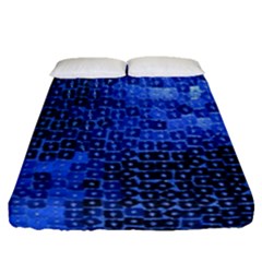 Blue Sequins Fitted Sheet (queen Size) by boho