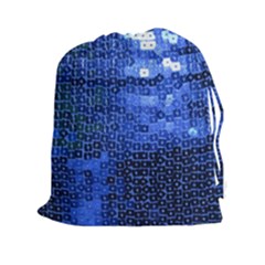 Blue Sequins Drawstring Pouches (xxl)