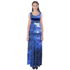 Blue Sequins Empire Waist Maxi Dress by boho