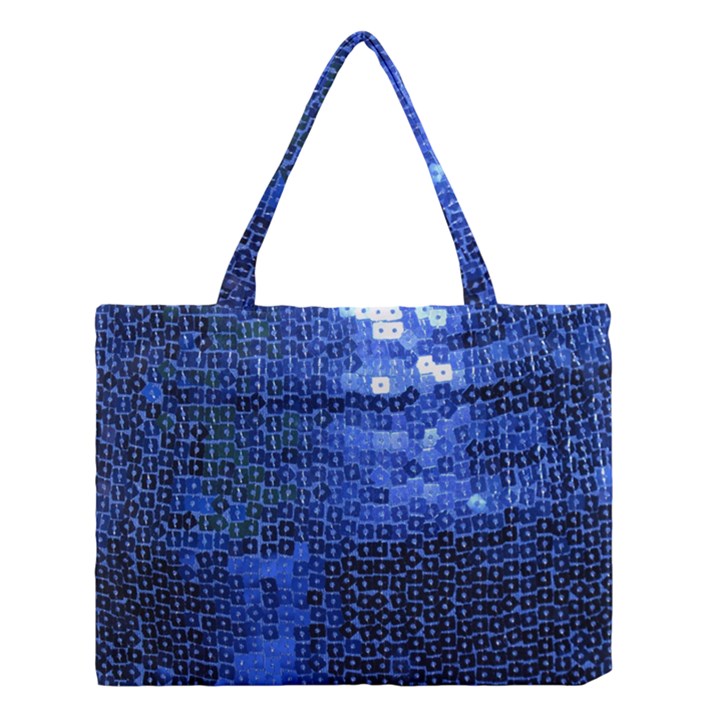 Blue Sequins Medium Tote Bag