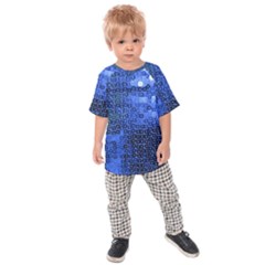 Blue Sequins Kids  Raglan Tee