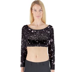 Black Stars Long Sleeve Crop Top by boho