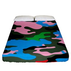 Rainbow Camouflage Fitted Sheet (queen Size)