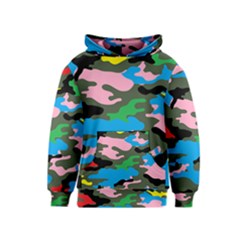 Rainbow Camouflage Kids  Pullover Hoodie by boho