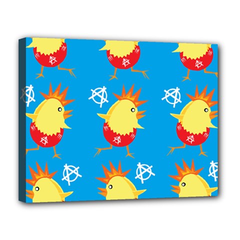 Easter Chick Canvas 14  X 11 