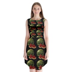 Black Watermelon Sleeveless Chiffon Dress   by boho