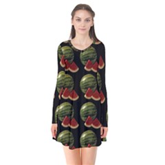 Black Watermelon Flare Dress by boho