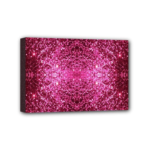 Pink Glitter Mini Canvas 6  X 4 