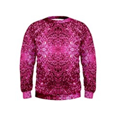 Pink Glitter Kids  Sweatshirt by boho