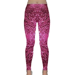 Pink Glitter Classic Yoga Leggings by boho