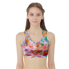 Birthday Cake Sports Bra With Border by boho