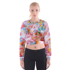 Birthday Cake Women s Cropped Sweatshirt by boho