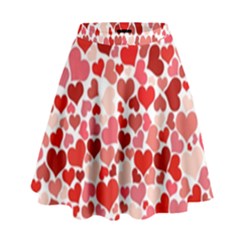 Red Hearts High Waist Skirt