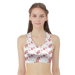 Vintage Cherry Sports Bra With Border by boho