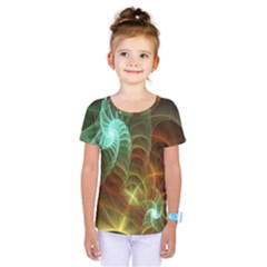 Art Shell Spirals Texture Kids  One Piece Tee