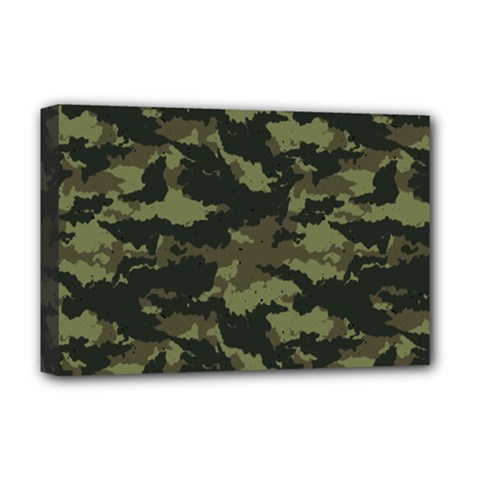 Camo Pattern Deluxe Canvas 18  X 12  